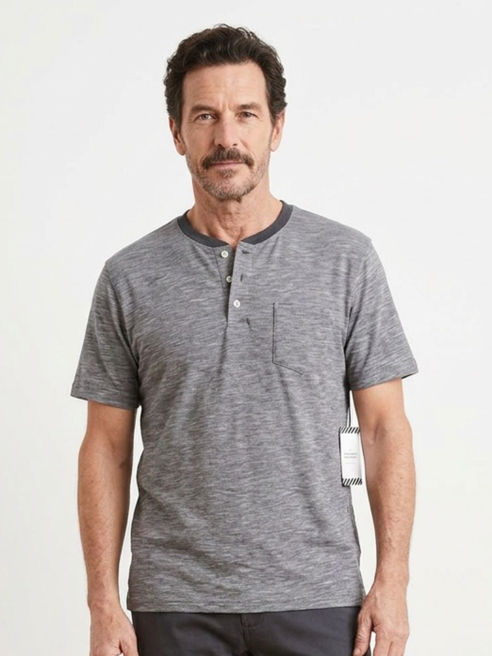 Knit Heritage Medium Men Gray Shirt skuf